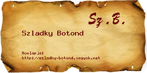 Szladky Botond névjegykártya