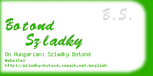 botond szladky business card